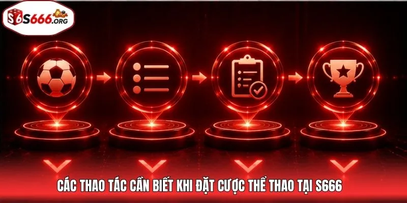 Các thao tác cần biết khi đặt cược thể thao tại S666